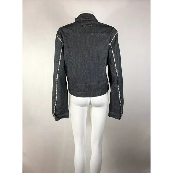 Rare Vtg Jean Paul Gaultier JPG Dark Gray Denim Jacket M - Picture 3 of 6